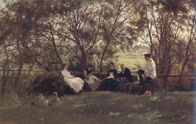 Ilya Repin On the Turf Bench (nn02) oil painting picture